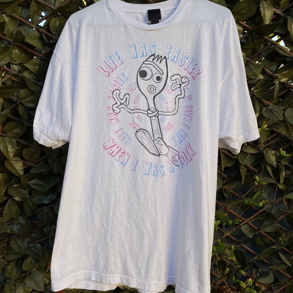 Men's 2XL Disney Pixar Forky T Shirt White